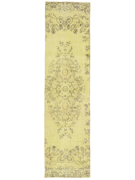 Colored Vintage 러그 81X315 정품
 모던 수제 복도용 러너
 옐로우/베이지 (울, 터키)