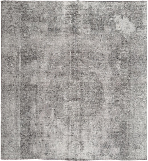 Colored Vintage Matto 288X300 Moderni Käsinsolmittu Neliö Vaaleanharmaa/Tummanharmaa Isot (Villa, Persia/Iran)