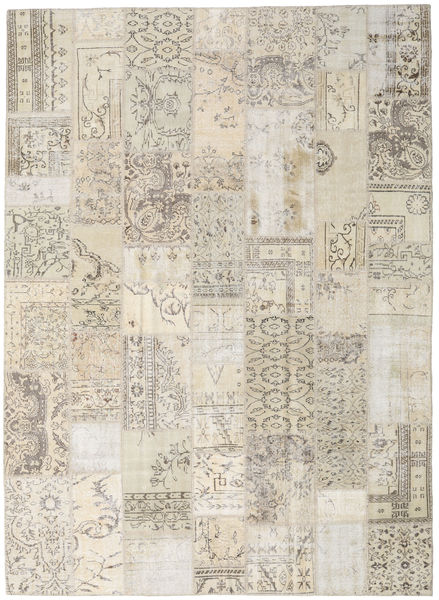Patchwork Teppich
 253X348 Echter Moderner Handgeknüpfter Hellgrau/Beige Großer (Wolle, Türkei)