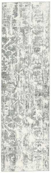 Colored Vintage Teppe 79X295 Ekte Moderne Håndknyttet Teppeløpere Lys Grå/Beige (Ull, Persia/Iran)
