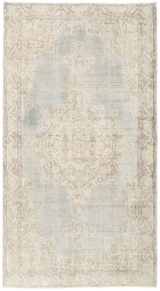 Colored Vintage Tæppe 112X205 Ægte Moderne Håndknyttet Lysegrå/Mørk Beige (Uld, Tyrkiet)