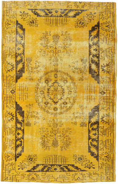 Colored Vintage Rug 192X306 Authentic
 Modern Handknotted Yellow/Brown (Wool, Turkey)