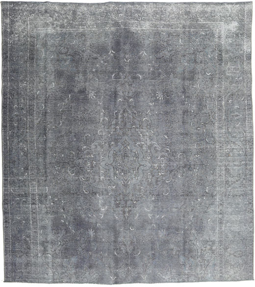 Colored Vintage Covor 285X310 Modern Lucrat Manual Pătrat Gri Deschis/Gri Închis Mare (Lână, Persia/Iran)