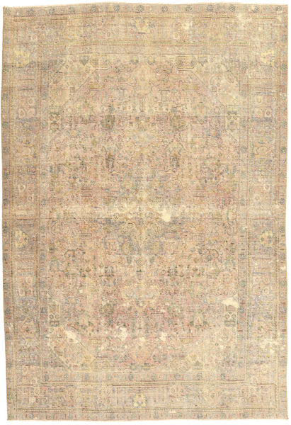 Colored Vintage Szőnyeg 198X292 Modern Csomózású Világosbarna/Sötét Bézs (Gyapjú, Perzsia/Irán)