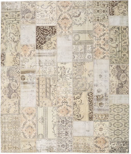 Patchwork Teppich
 253X301 Echter Moderner Handgeknüpfter Hellbraun/Hellgrau Großer (Wolle, Türkei)