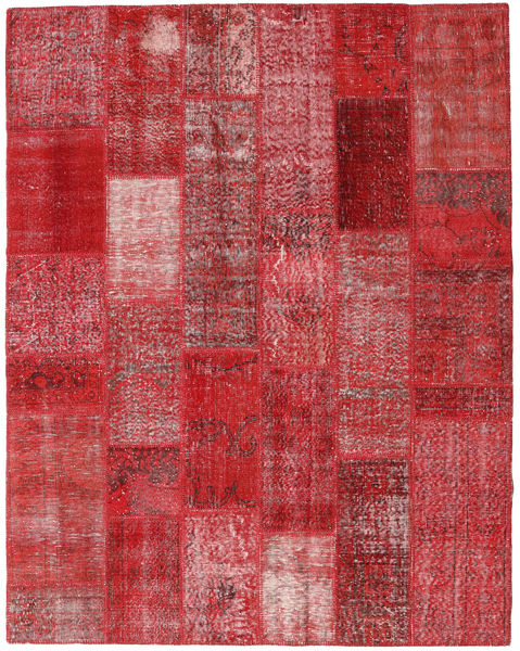Patchwork Tapete 203X260 Moderno Feito A Mão Vermelho/Vermelho Escuro (Lã, Turquia)