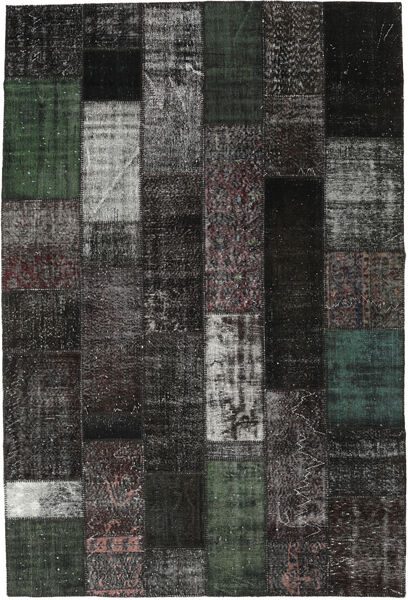 Patchwork Szőnyeg 203X302 Modern Csomózású Fekete/Sötétszürke (Gyapjú, Törökország)