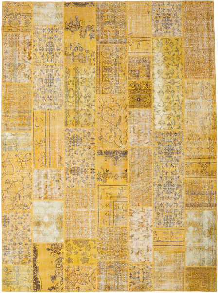 Patchwork Sag 275X372 Autentični
 Moderni Ručno Uzlan Svjetlosmeđa/Žuta Veliki (Vuna, Turska)