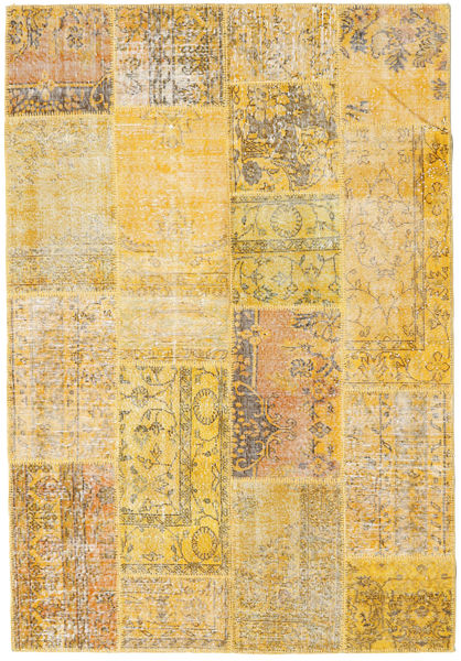 Patchwork Tapis 160X235 Moderne Fait Main Beige Foncé/Marron Clair (Laine, Turquie)