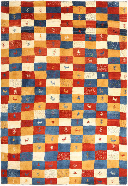 Gabbeh Persisch Teppich
 205X293 Echter Moderner Handgeknüpfter Blau/Hellbraun (Wolle, Persien/Iran)