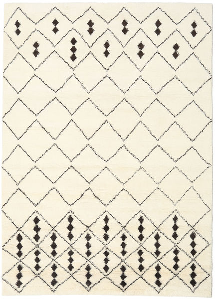 Berber Indisk - Off-Vit/Svart Matta 210X290 Äkta Modern Handknuten Beige/Vit/Cremefärgad (Ull, Indien)