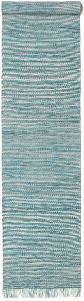 Vilma - Tirkizna Mix Sag 80X400 Autentični
 Moderni Ručno Tkani Staza Za Hodnik
 Svjetloplava/Tirkizno Plava (Vuna, Indija)