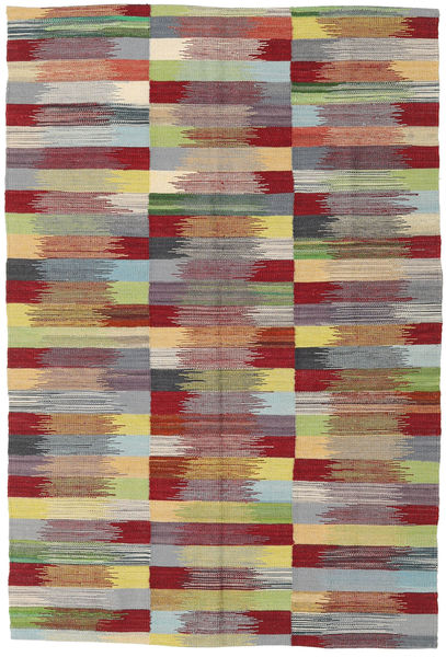 Ćilim Modern Sag 122X180 Autentični
 Moderni Ručno Uzlan Svjetlosiva/Svjetlosmeđa (Vuna, Indija)