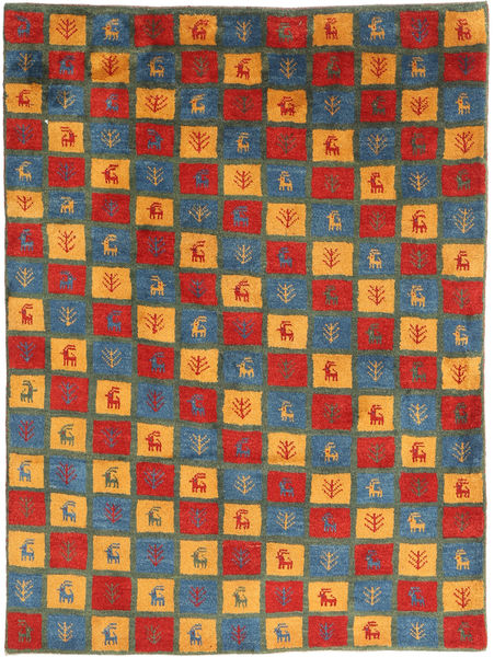 Gabbeh Persan Tapis 149X200 Moderne Fait Main Rouille/Rouge/Vert Olive (Laine, Perse/Iran)