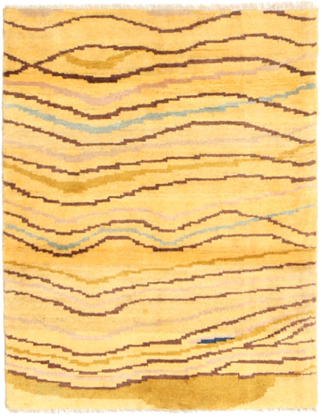 Gabbeh Persia Covor 81X109 Modern Lucrat Manual Galben/Maro Deschis (Lână, Persia/Iran)