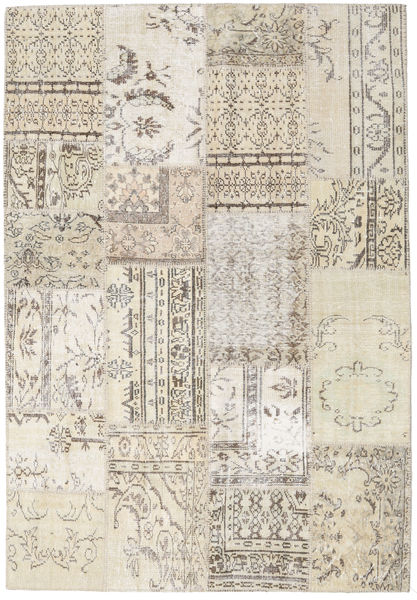 Patchwork Teppich
 161X235 Echter Moderner Handgeknüpfter Hellgrau/Hellbraun (Wolle, Türkei)