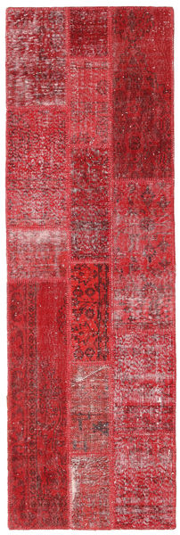 Patchwork Sag 80X250 Autentični
 Moderni Ručno Uzlan Staza Za Hodnik
 Grimizno Crvena/Ružičasta (Vuna, Turska)