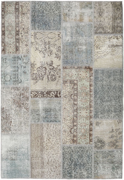 Patchwork Sag 157X231 Autentični
 Moderni Ručno Uzlan Svjetlosiva/Tamnosiva (Vuna, Turska)