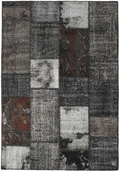 Лоскутные Ковер 161X234 Современный Ковры Ручной Работы Темно-Серый/Светло-Серый (Шерсть, Турция)