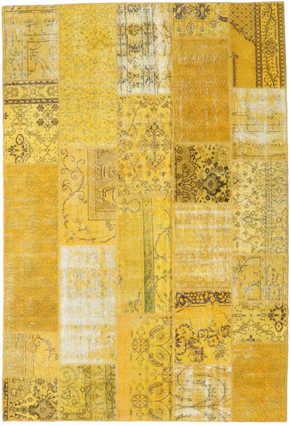 Patchwork Szőnyeg 202X298 Modern Csomózású Sárga (Gyapjú, Törökország)