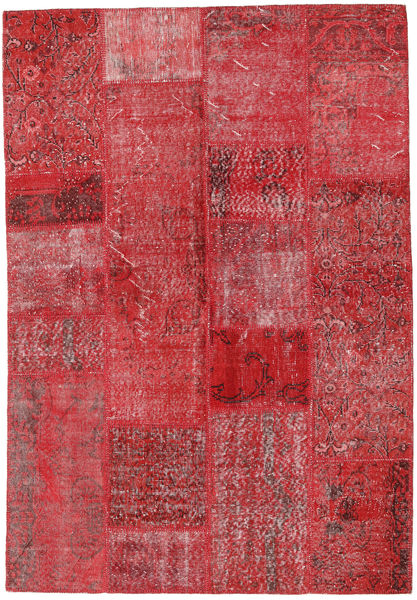 Patchwork Rug 162X234 Authentic
 Modern Handknotted Crimson Red/Rust Red (Wool, Turkey)