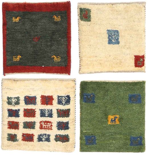 Gabbeh Persia Tappeto 40X40 Moderno Fatto A Mano Quadrato Beige/Grigio Scuro (Lana, Persia/Iran)