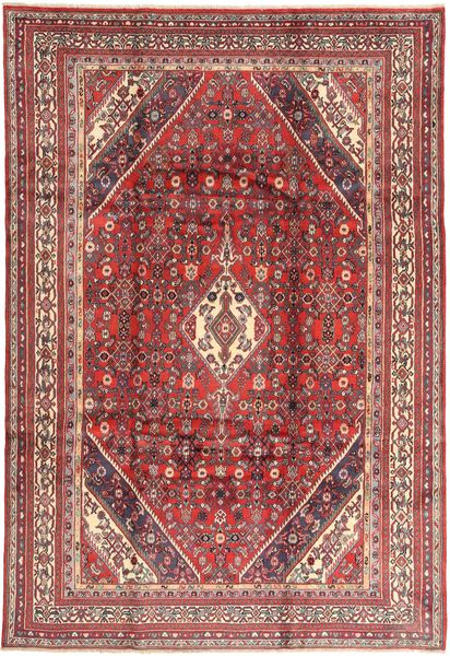 Hamadã Tapete 213X317 Oriental Feito A Mão Vermelho Escuro/Luz Rosa (Lã, Pérsia/Irão)