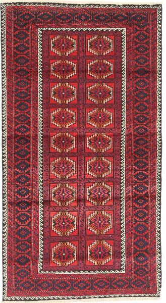 Baluch 러그 89X164 정품
 오리엔탈 수제 다크 레드/크림슨 레드 (울, 페르시아/이란)
