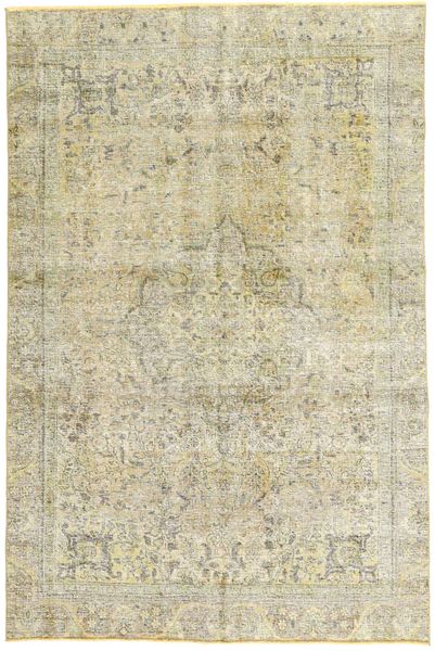 Colored Vintage Tapijt 180X280 Echt Modern Handgeknoopt Donkerbeige/Lichtgrijs (Wol, Perzië/Iran)