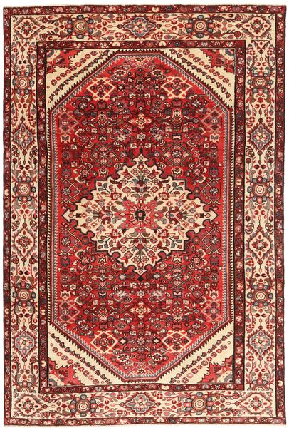 Hamadan Patina Rug 205X312 Authentic
 Oriental Handknotted Dark Red/Light Pink (Wool, Persia/Iran)