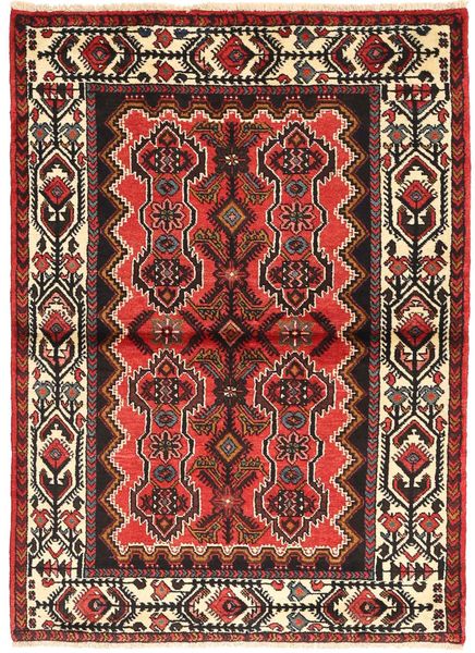 Hamadan Tapis 110X155 D'orient Fait Main Rouge Foncé/Marron Foncé (Laine, Perse/Iran)