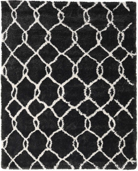 샤기 Taza - 진한 회색/Off-흰색 러그 240X300 모던 블랙/라이트 그레이 ( 터키)