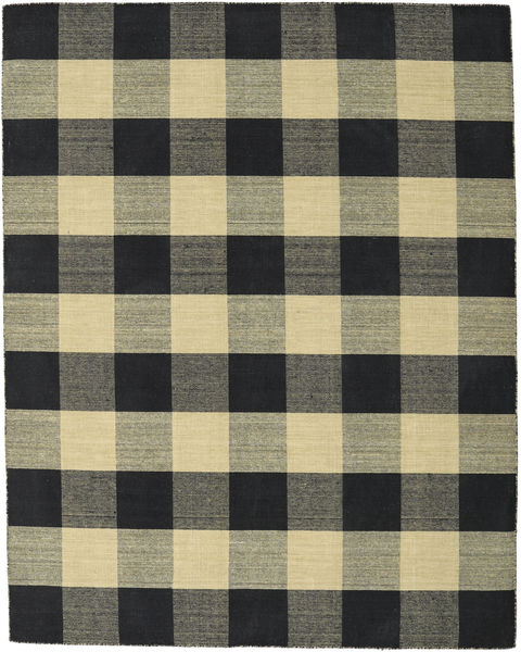 Tappeto Check Kilim - Nero / D'oro CVD18342
