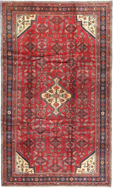 Hamadã Tapete 199X336 Oriental Feito A Mão Vermelho Escuro/Vermelho (Lã, Pérsia/Irão)