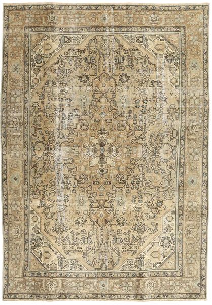 Colored Vintage Matta 192X280 Äkta Modern Handknuten Olivgrön/Ljusbrun (Ull, Persien/Iran)