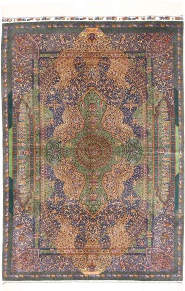 Qum silk Sighned : Zabihi carpet AXVZZZL128
