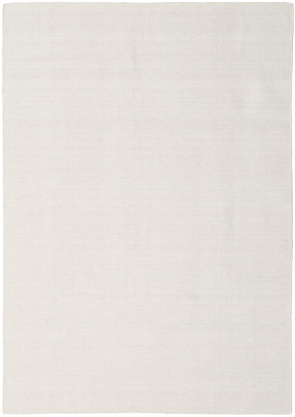 Kilim Loom - Cream Rug 160X230 Authentic
 Modern Handwoven Light Grey/White/Creme (Wool, India)