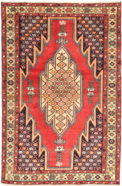 Hamadã Tapete 126X200 Oriental Feito A Mão Castanho Escuro/Vermelho Escuro (Lã, Pérsia/Irão)
