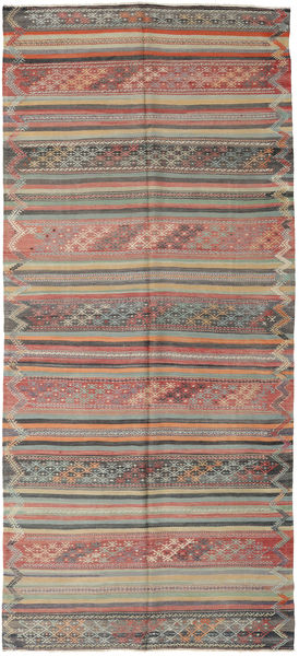 Kilim Turquia Tapete 146X327 Oriental Tecidos À Mão Tapete Passadeira Castanho Claro/Castanho (Lã, Turquia)