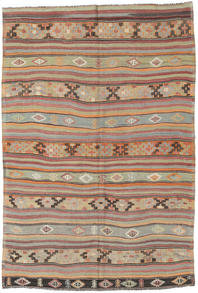Kilim Turquia Tapete 172X250 Oriental Tecidos À Mão Castanho Claro/Cinzento Claro (Lã, Turquia)