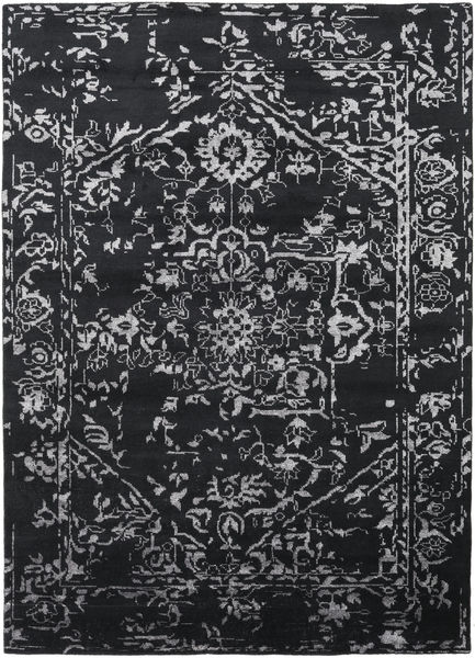 Orient Express - Sort Tæppe 240X340 Ægte Moderne Håndknyttet Sort/Mørkegrå (Uld/Bambus Silke, Indien)