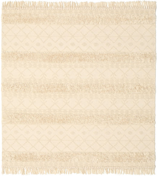 Kilim Berber Ibiza - Natural 러그 200X200 정품
 모던 수제 사각형 베이지/옐로우 (울, 인도)