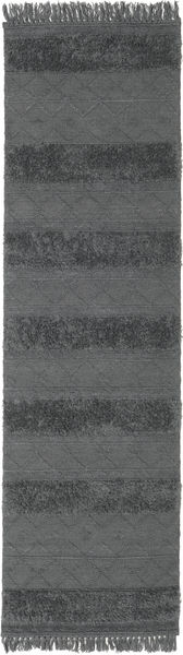 Kelim Berber Ibiza - Soft Grey Koberec 80X300 Moderní Ruční Tkaní Běhoun Tmavošedý/Modrá (Vlna, Indie)