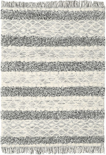 Kilim Berber Ibiza - Preto E Branco Tapete 160X230 Moderno Tecidos À Mão Bege/Bege Escuro/Cinzento Claro/Cinza Escuro (Lã, Índia)
