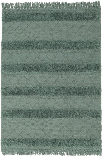 Kilim Berber Ibiza - Verde Menta Tapete 160X230 Moderno Tecidos À Mão Cinza Escuro/Verde Escuro (Lã, Índia)