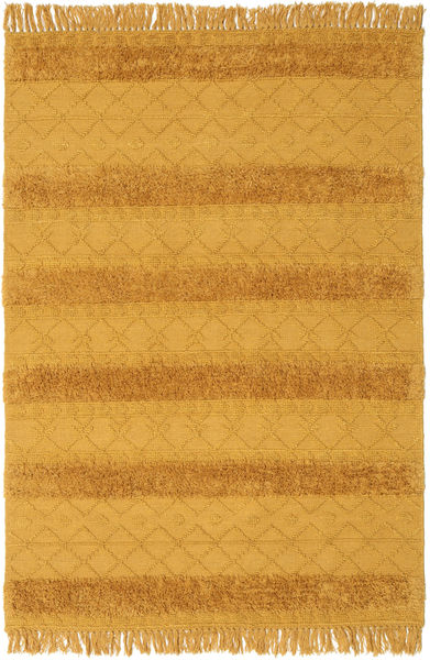 Kilim Berber Ibiza - Amarelo Mostarda Tapete 160X230 Moderno Tecidos À Mão Castanho Claro/Laranja (Lã, Índia)