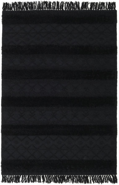 Kilim Berber Ibiza - Preto Carvão Tapete 160X230 Moderno Tecidos À Mão Cinza Escuro (Lã, Índia)