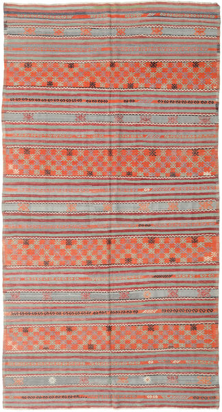 Kilim Turquia Tapete 177X334 Oriental Tecidos À Mão Castanho Alaranjado/Cinzento Claro/Castanho Claro (Lã, Turquia)