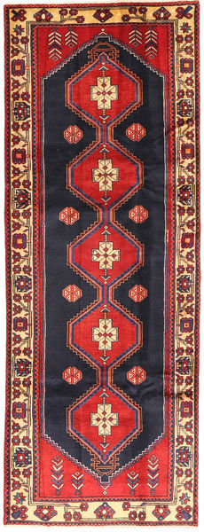 Hamadan Χαλι 110X293 Ανατολής Χειροποιητο Χαλι Διαδρομοσ Σκούρο Μωβ/Στο Χρώμα Της Σκουριάς (Μαλλί, Περσικά/Ιρανικά)