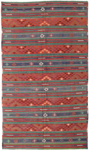 Kilim Turquia Tapete 170X296 Oriental Tecidos À Mão Vermelho Escuro/Cinza Escuro (Lã, Turquia)